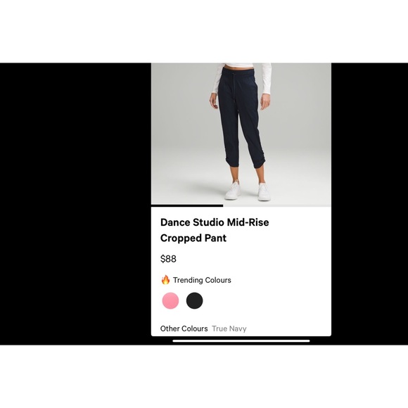 2 pair Lululemon dance studio mid-rise cropped pant size 12 barely worn - Picture 2 of 5